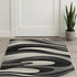 2' X 4' Gray Abstract Dhurrie Area Rug